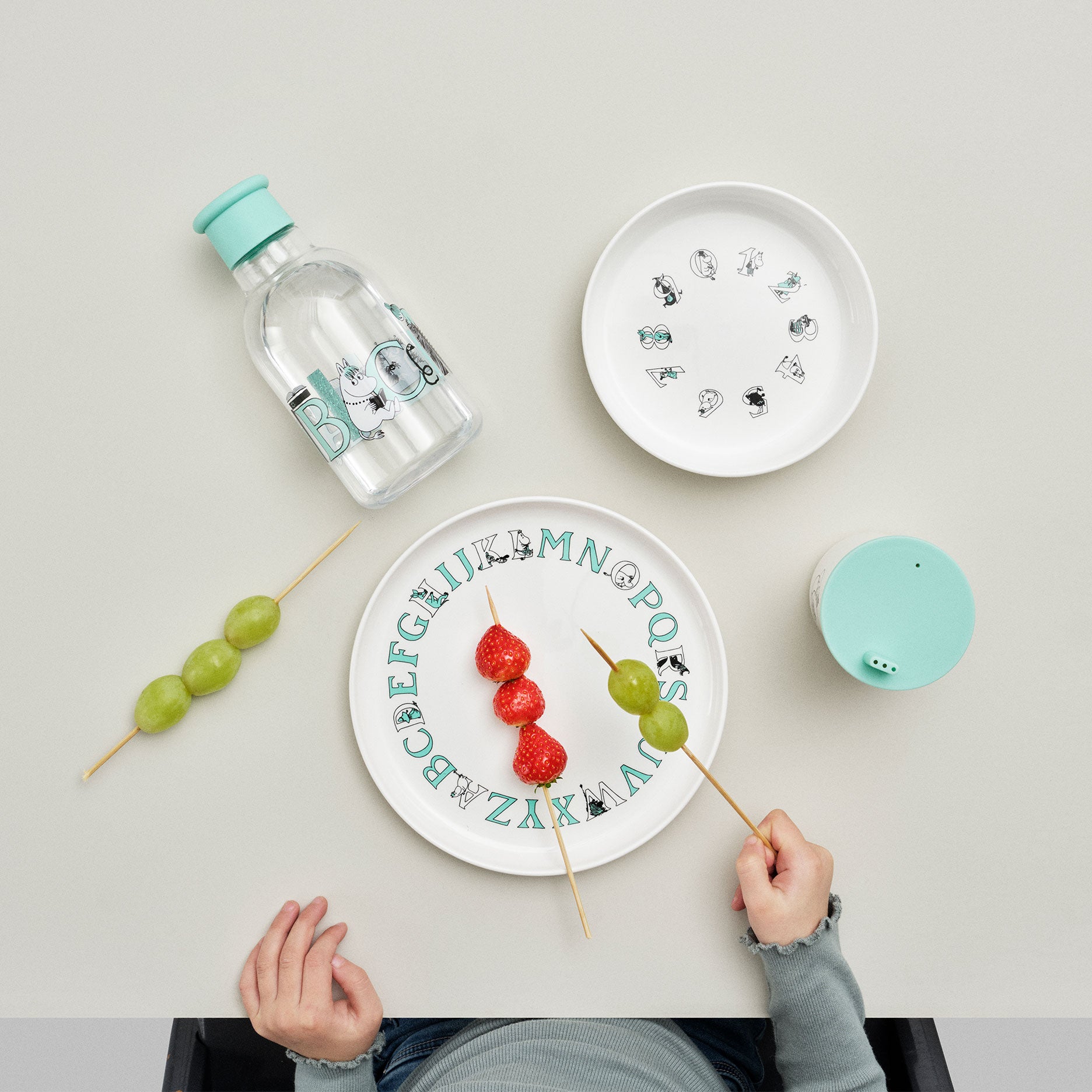 Mumi ABC tallerken Ø20 cm turkis